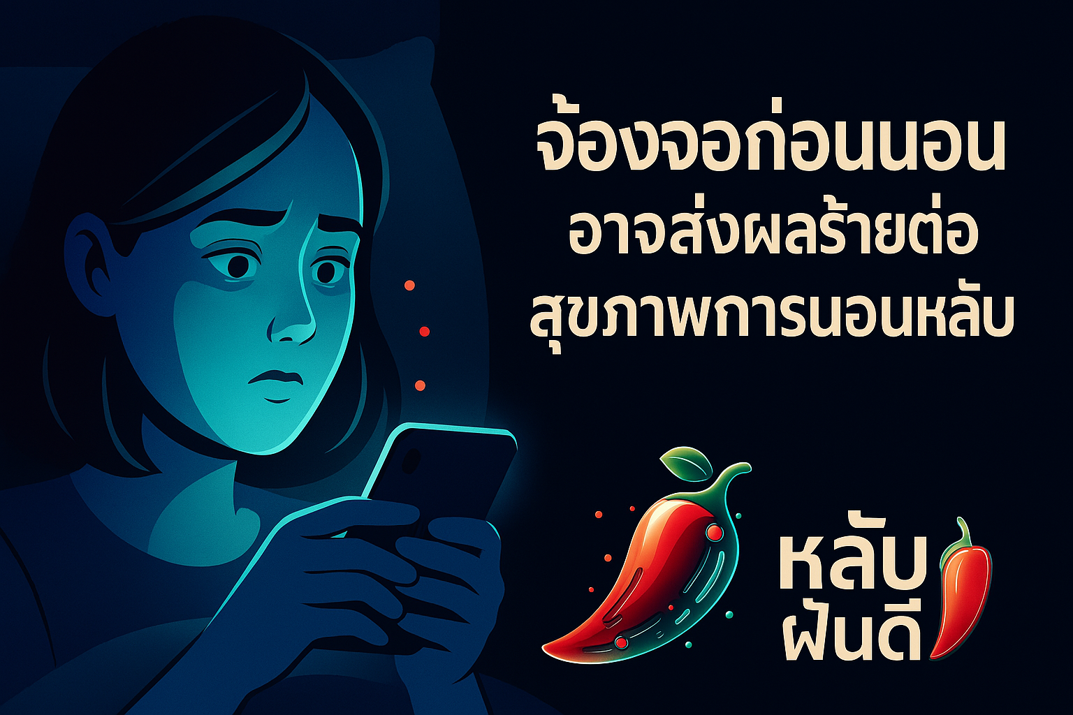 ผลกระทบของหน้าจอต่อการนอนหลับ